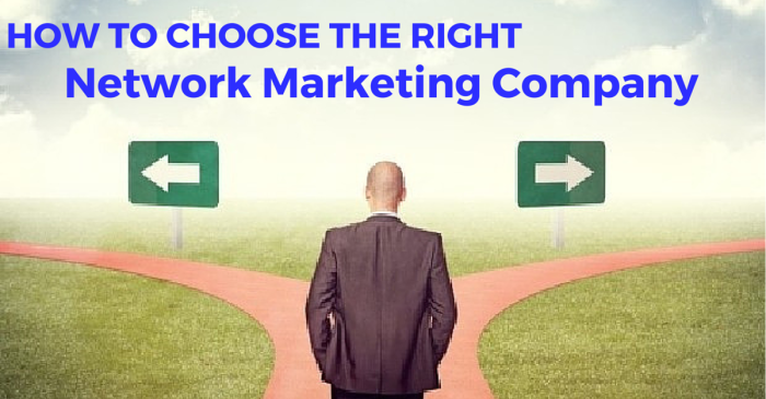 How to choose the right Network Marketing / MLM Multi Level / Direct Sales company that is right for you.